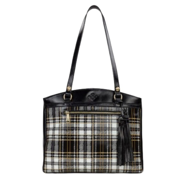 Patricia Nash Handbags - Patricia Nash Poppy Tote/Purse Tassels Black & White Plaid W/ Dust Bag SOLD OUT